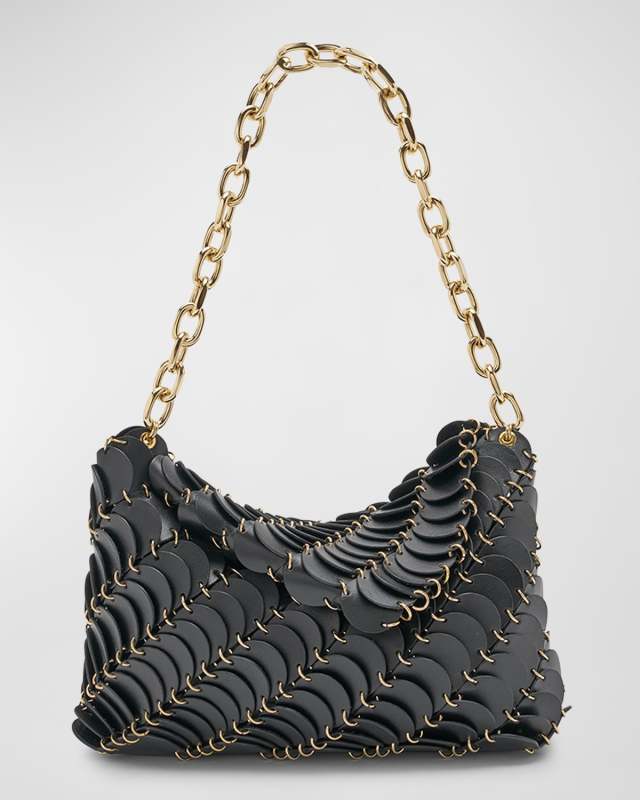Sac Disc-Link Leather Shoulder Bag