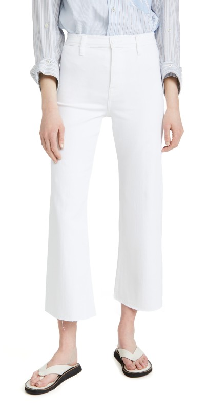 Pistola Denim Penny High Rise Wide Leg Crop Jeans Blizzard