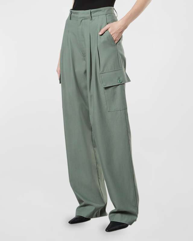 Wide-Leg Cargo Pants