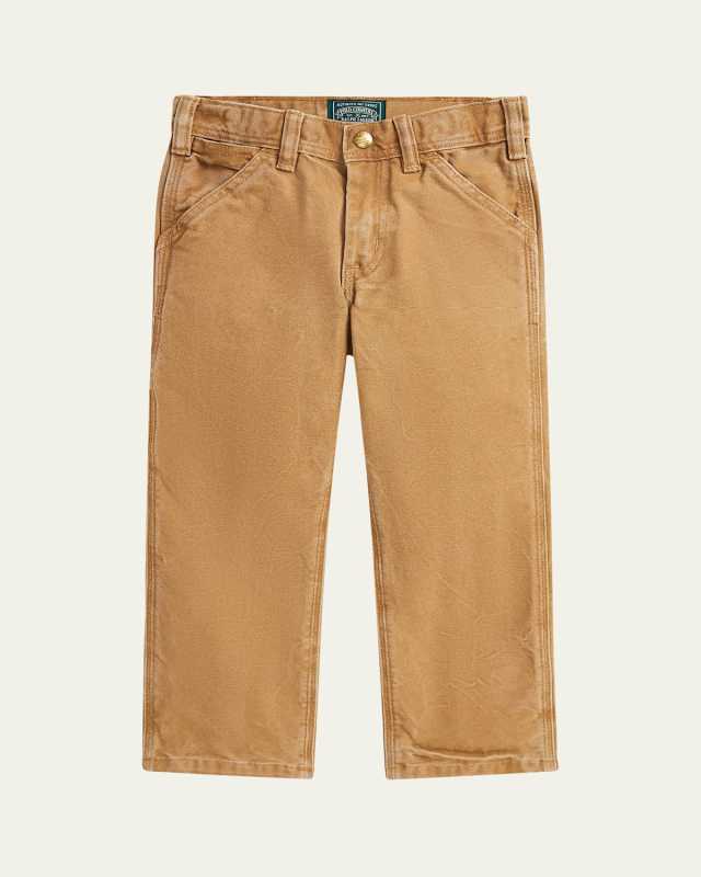 Boy's Canvas Utility Pants W/ Archival Patch, Size 2-7