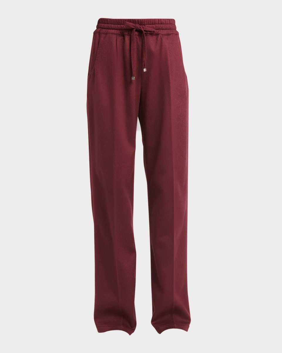 Plazzo Cashmere Wide-Leg Pull-On Pants