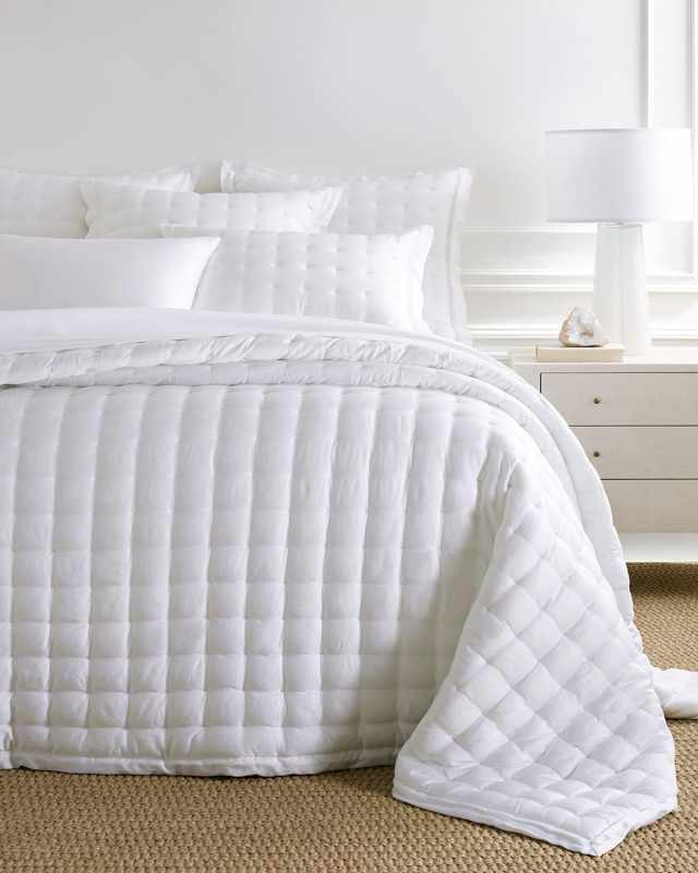 Puff Tencel King Euro Sham, White