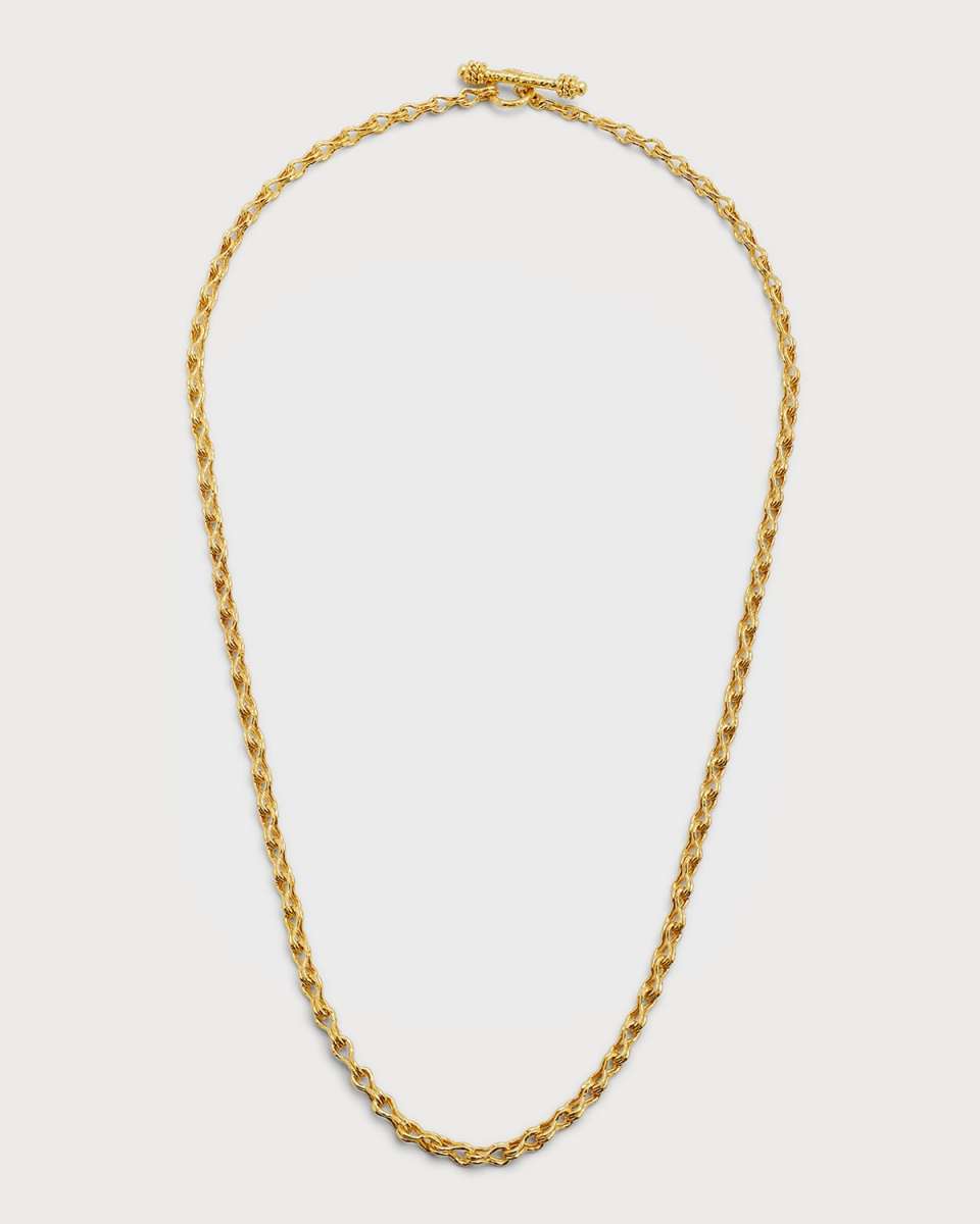 Giulia 19k Gold Link Necklace, 21"