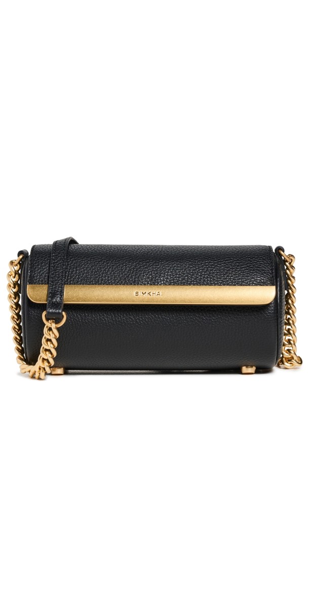 SIMKHAI Rola Cylinder Leather Shoulder Bag Black