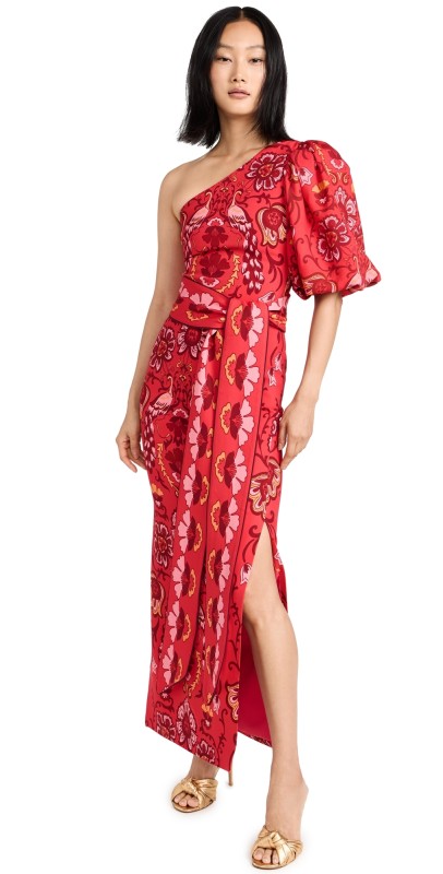 Cara Cara Lucia Dress Peacock Watermelon