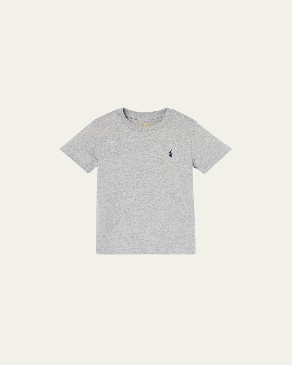 Boy's Cotton Jersey Crewneck Tee, Size 2-7