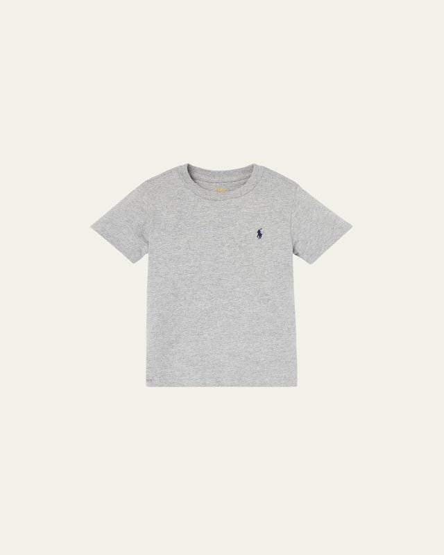 Boy's Cotton Jersey Crewneck Tee, Size 2-7