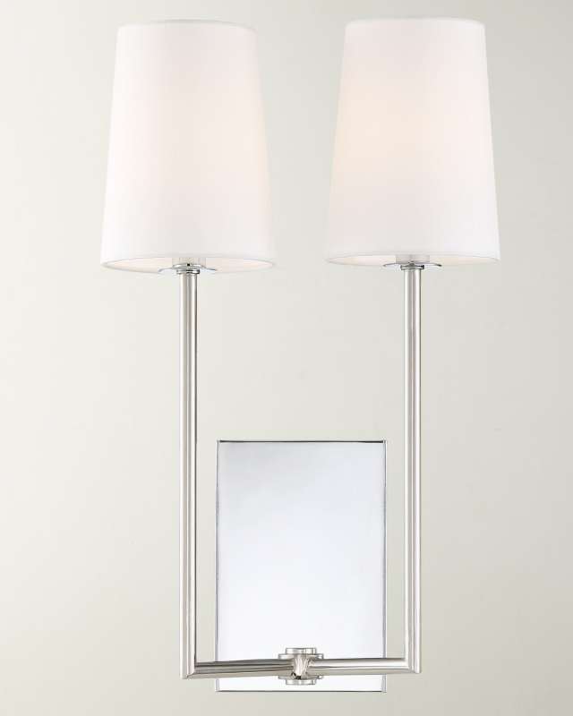 Lena 2-Light Polished Chrome Wall Mount