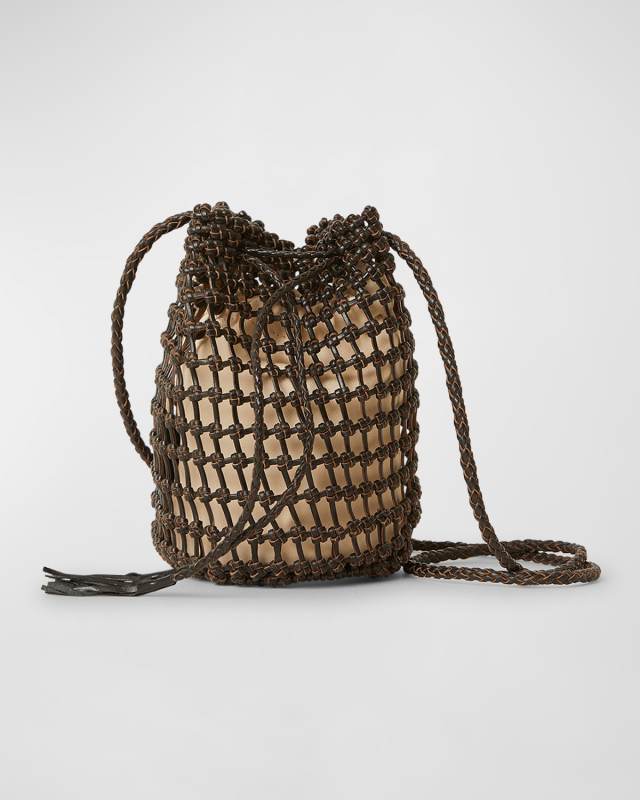 Parker Fishnet Leather Crossbody Bag