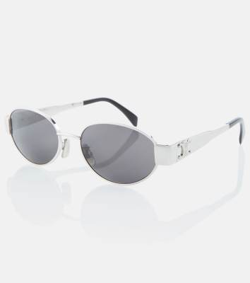 CELINE Triomphe oval metal sunglasses