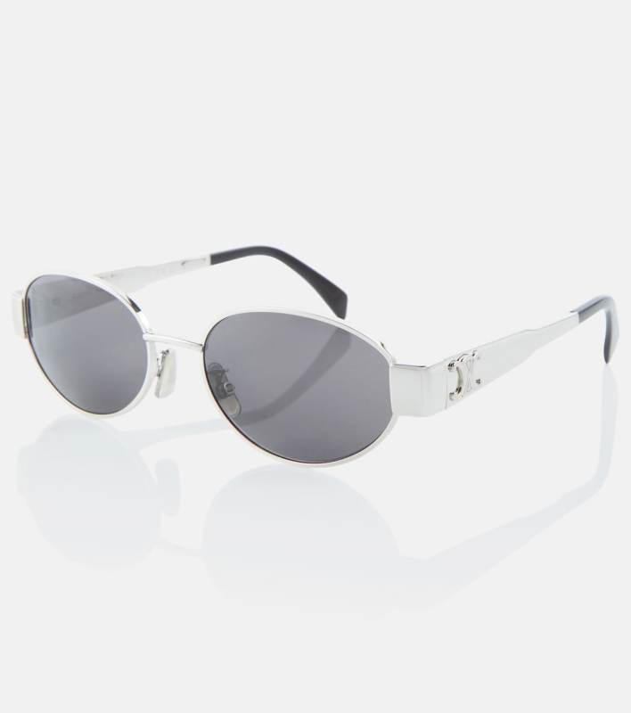 CELINE Triomphe oval metal sunglasses