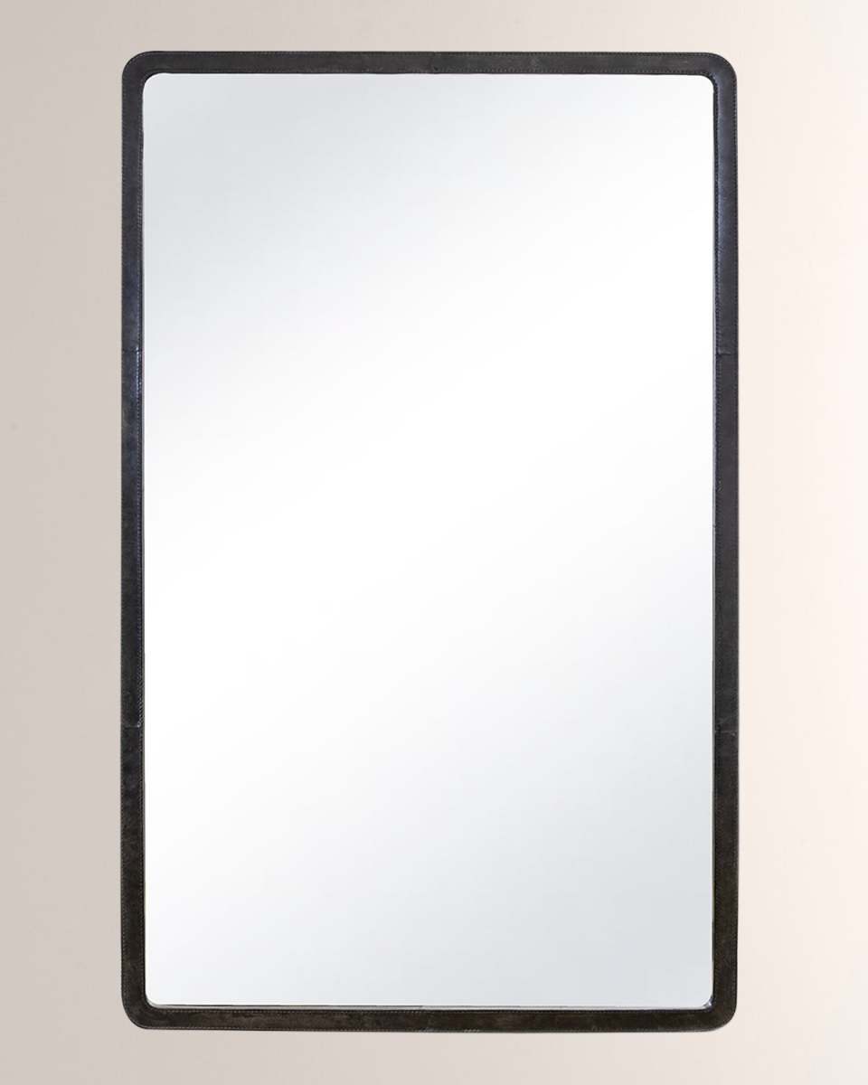 Knox Leather Rectangular Mirror - 46"