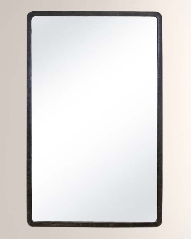 Knox Leather Rectangular Mirror - 46"