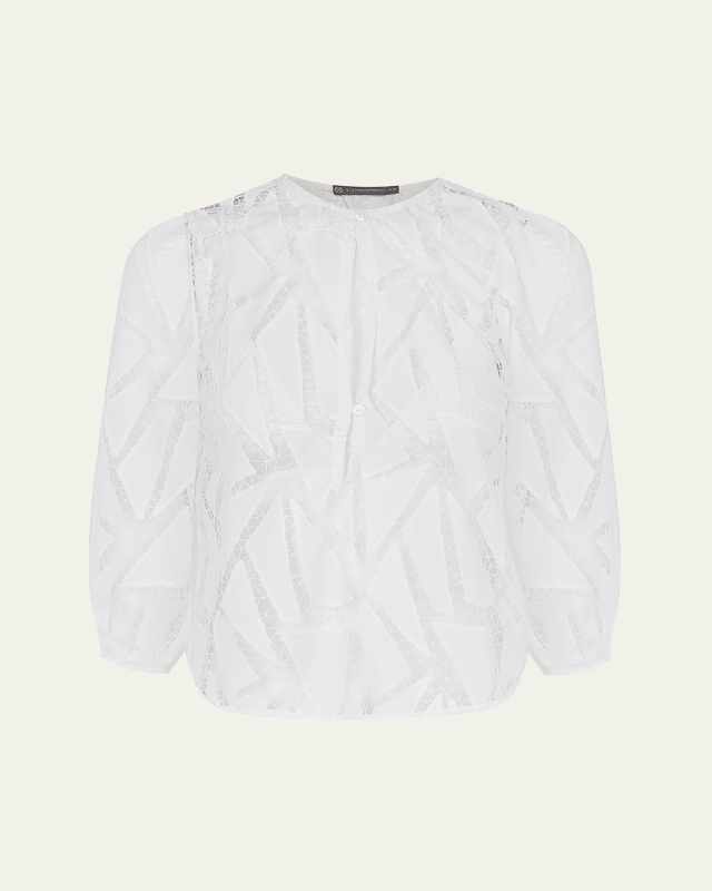 Julieta Geometric Embroidered Blouse