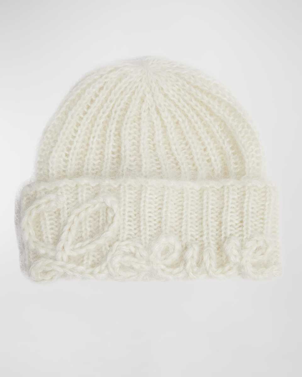 Logo Knit Mohair-Blend Beanie