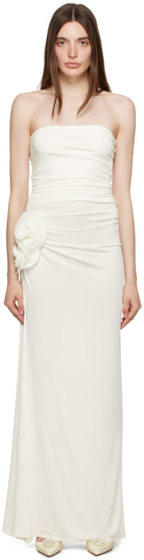 MAGDA BUTRYM White Flower Maxi Dress