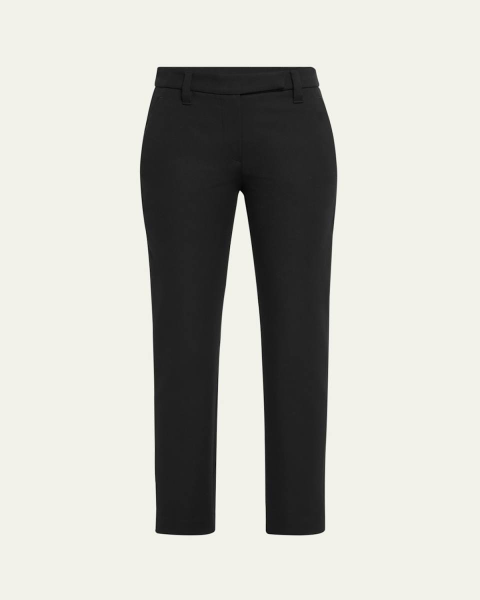 Cotton Slim-Fit Cropped Pants