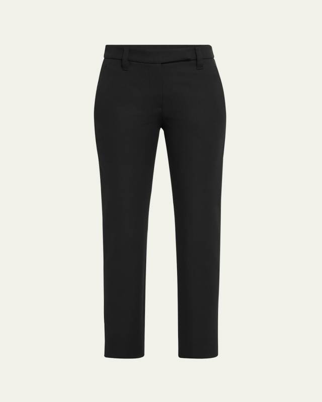 Cotton Slim-Fit Cropped Pants