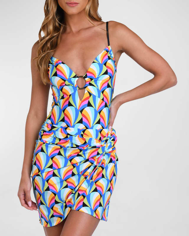 Hang Loose Faux Wrap Mini Skirt Coverup