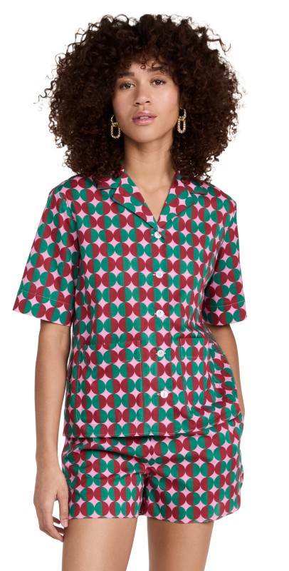 La Double J Short Pajama Set Mezzaluna Pink