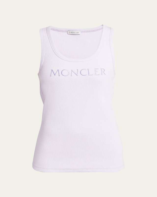 Embroidered Logo Jersey Tank Top