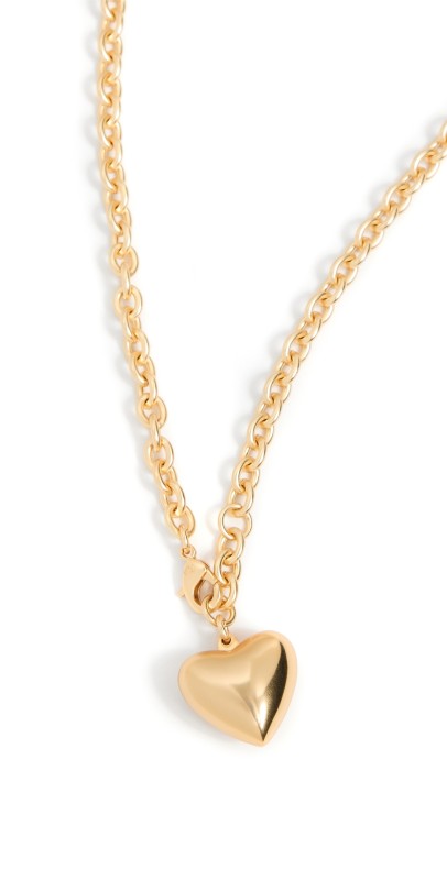 Roxanne Assoulin Heart & Soul Mini Pendant Necklace Semi Shiny Gold
