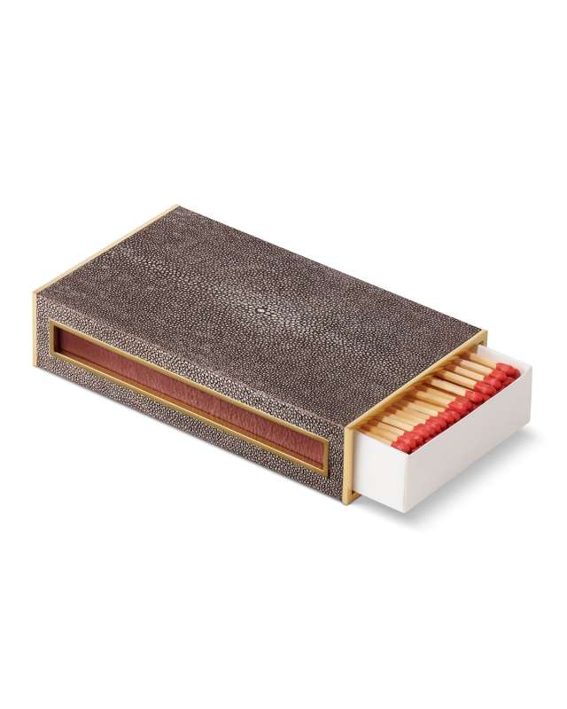Faux Shagreen Oversized Match Box with Striker