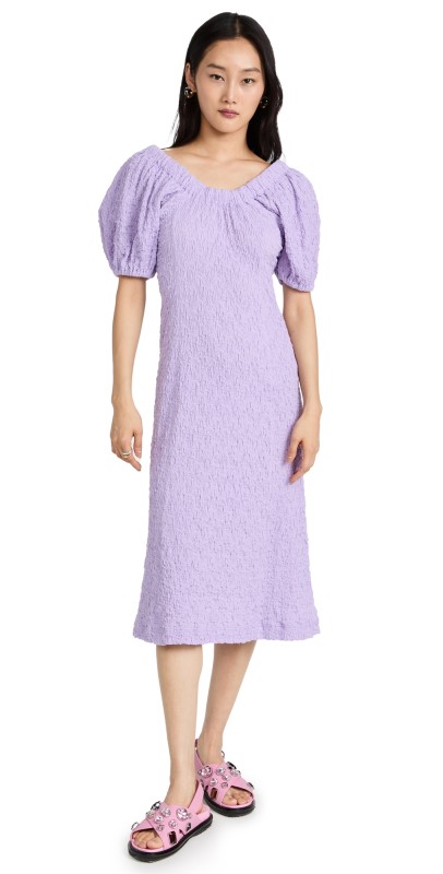 Stine Goya Garance Smocked Dress 1530 Lilac