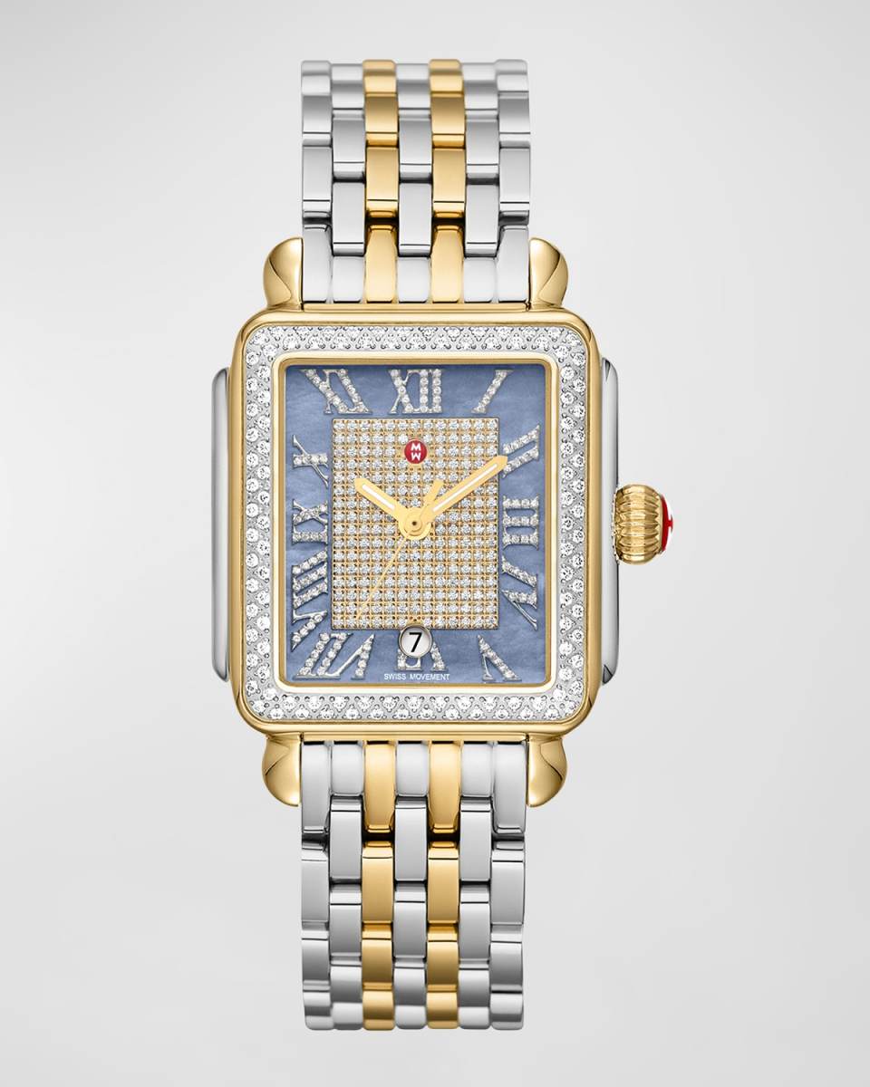 Limited Edition Deco Madison Diamond Watch in Blue Dusk