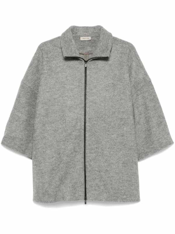 high-neck short-sleeve jacket