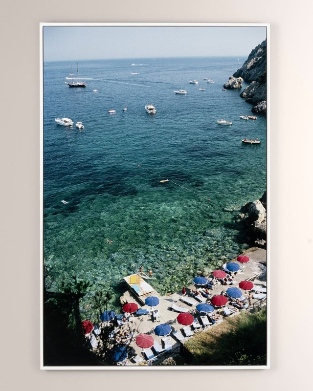 "Porto Ercole Beach" Chromaluxe by Slim Aarons