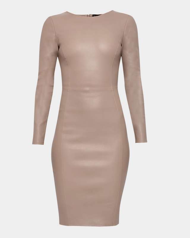 Mrs. Smith Stretch Leather Knee-Length Dress