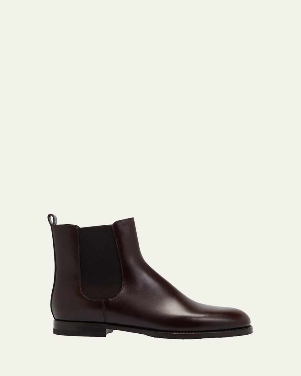 Calfskin Leather Chelsea Booties