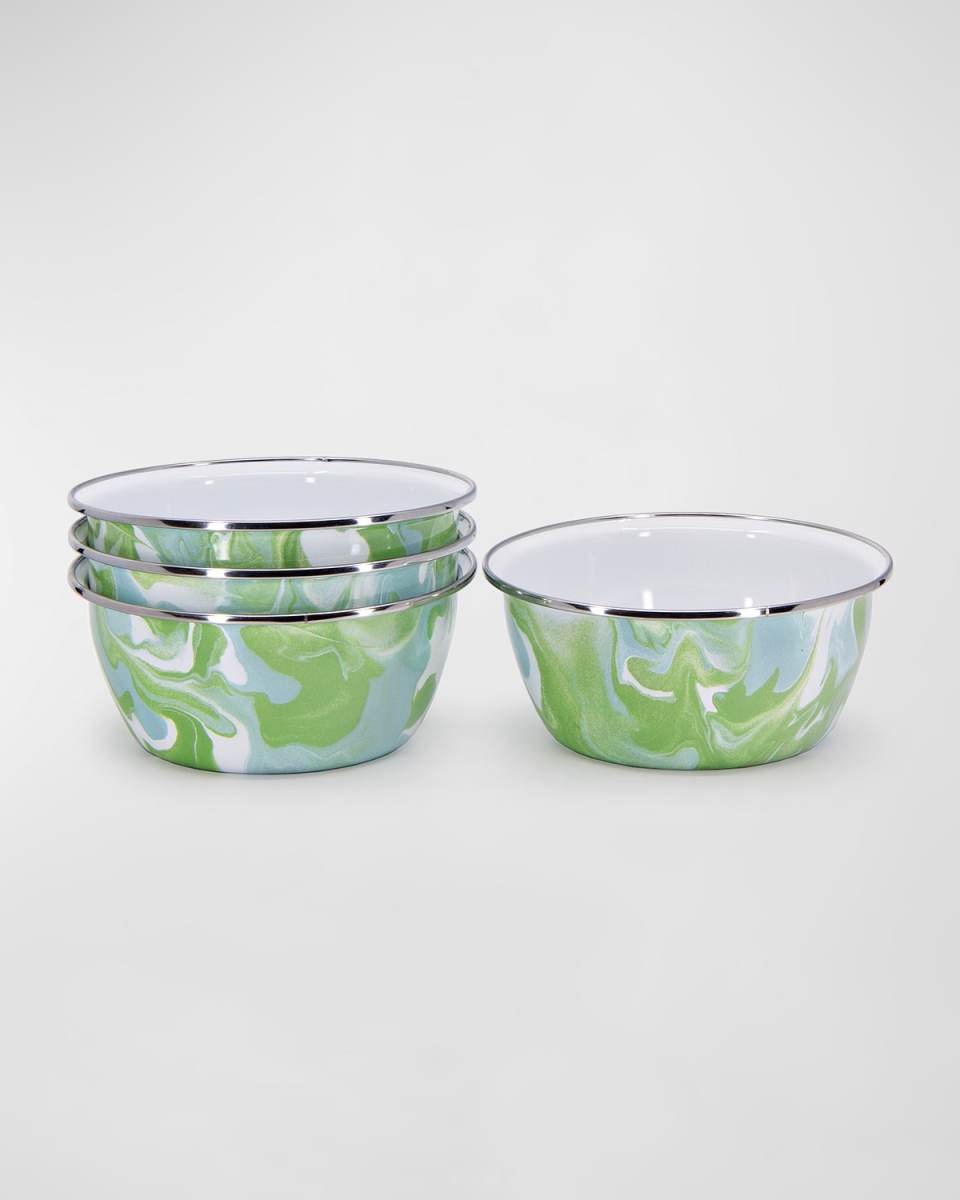 Camouflage Marbled Salad Bowls, Set of 4