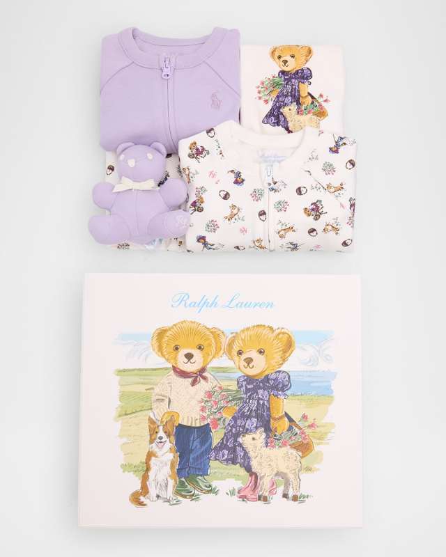 Girl's Five-Piece Gift Set, Size Newborn-9