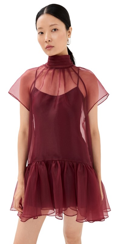 SIMKHAI Beaux Dress Oxblood