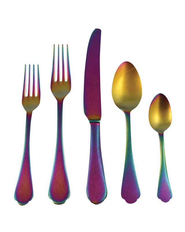 Dolce Vita Pewter Rainbow 20-Piece Flatware Set