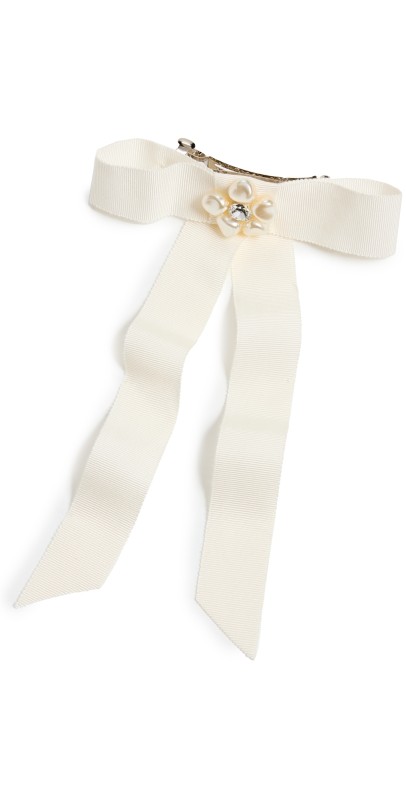 LELET NY Freshwater Pearl & Crystal Kate Bow Ivory
