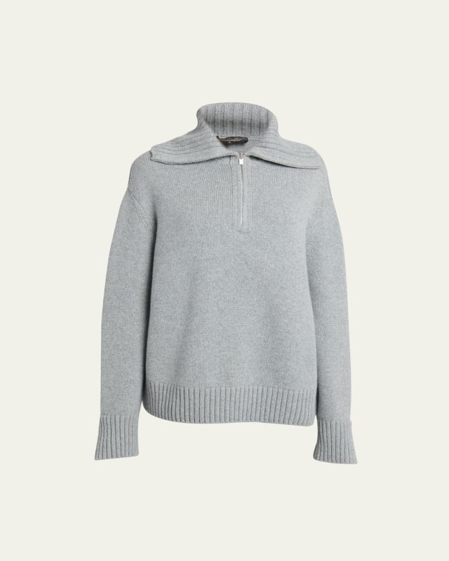 Parksville Cashmere Quarter-Zip Sweat