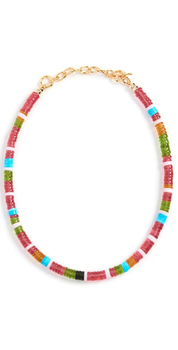 Lizzie Fortunato Agosto Necklace In Watermelon Pink