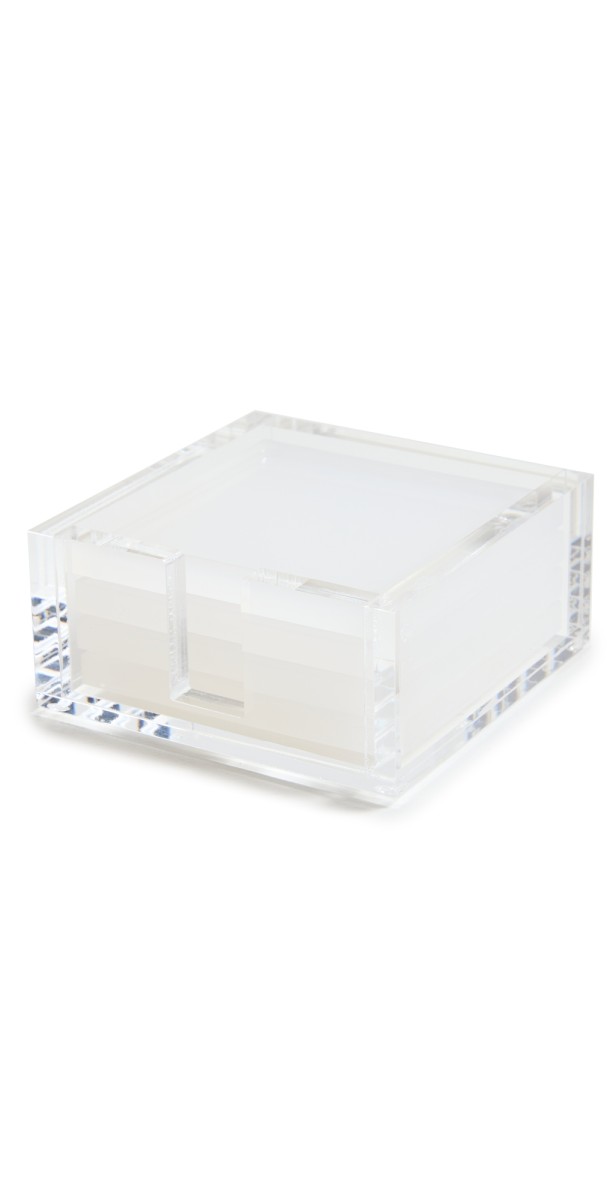 Tizo Design Lucite Coasters Set Clear/Whit