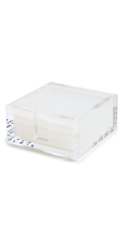 Tizo Design Lucite Coasters Set Clear/Whit
