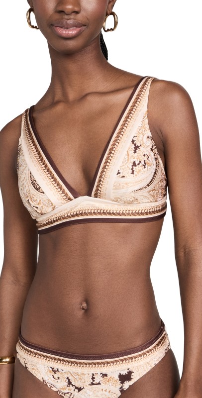L'AGENCE Lexie Bikini Top Chocolate
