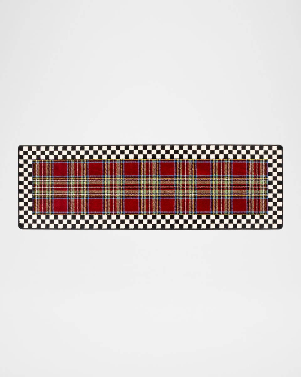 Stewart Tartan Rug, 3' x 8'