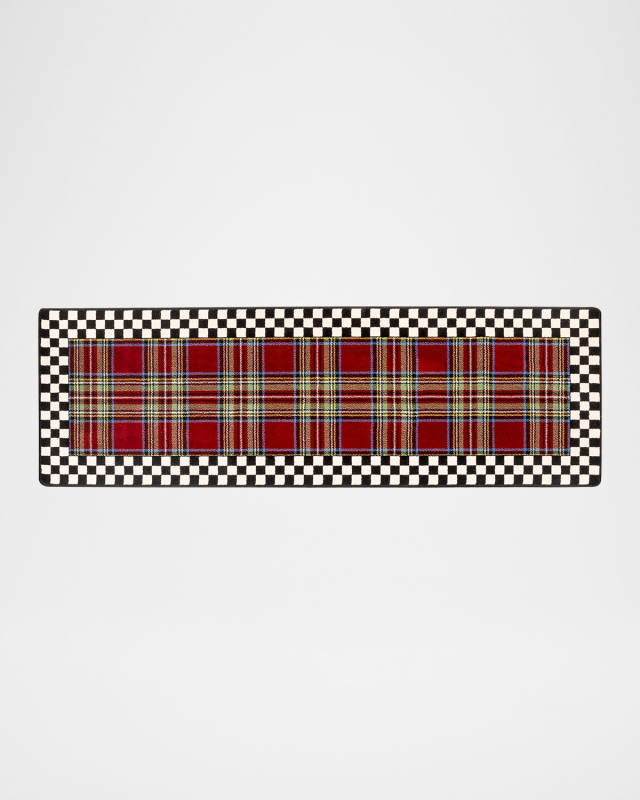 Stewart Tartan Rug, 3' x 8'