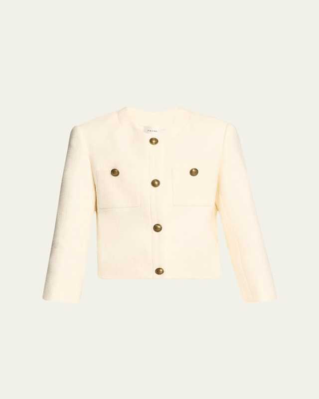 Collarless Tailored Jacket
