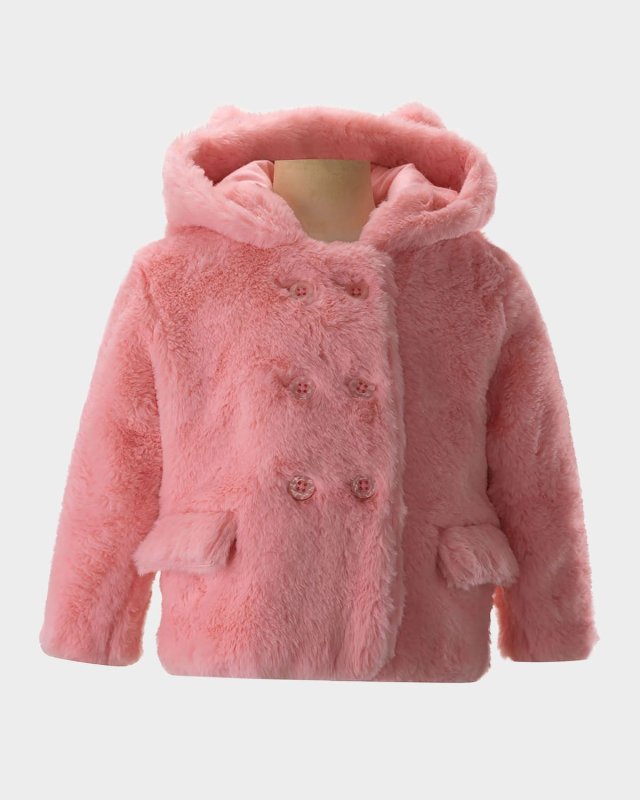 Girl's Hooded Teddy Coat, Size 6M-24