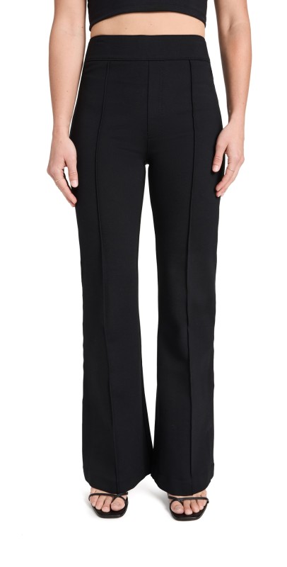 SPANX Hi Rise Flare Petite Perf Pants Classic Black