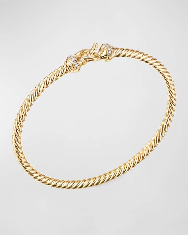 3.5mm Cable Buckle Bracelet in 18K Gol