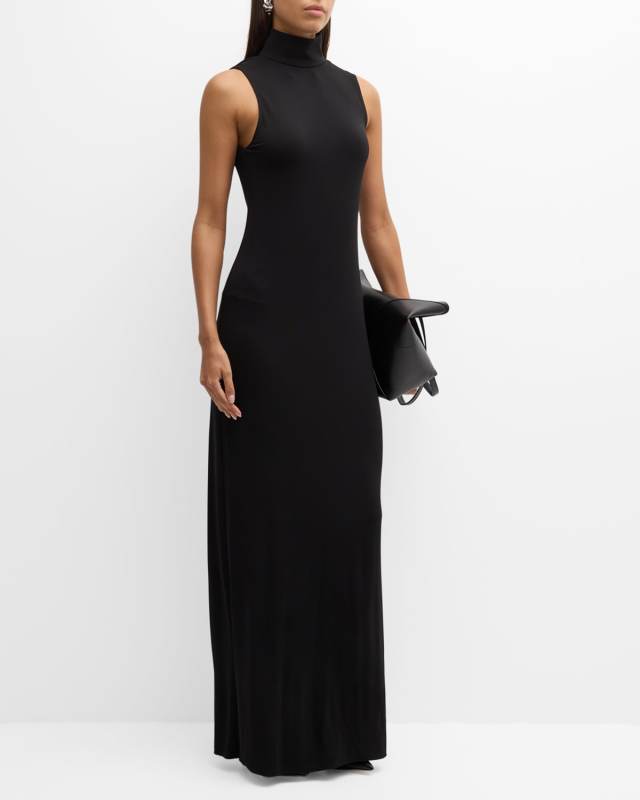 Reid Open-Back Column Gown